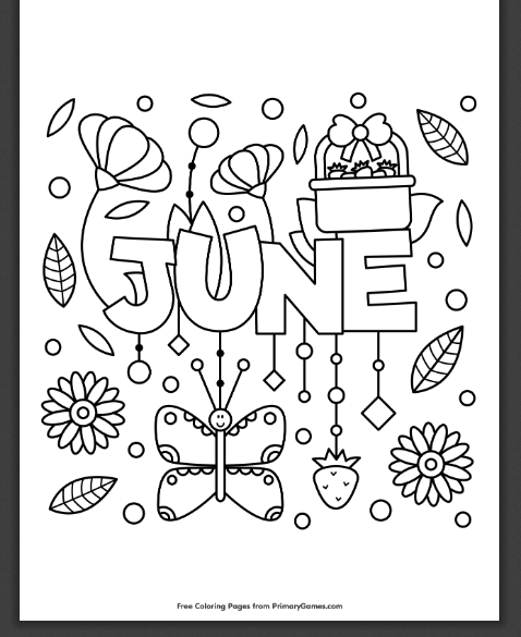 Summer coloring pages