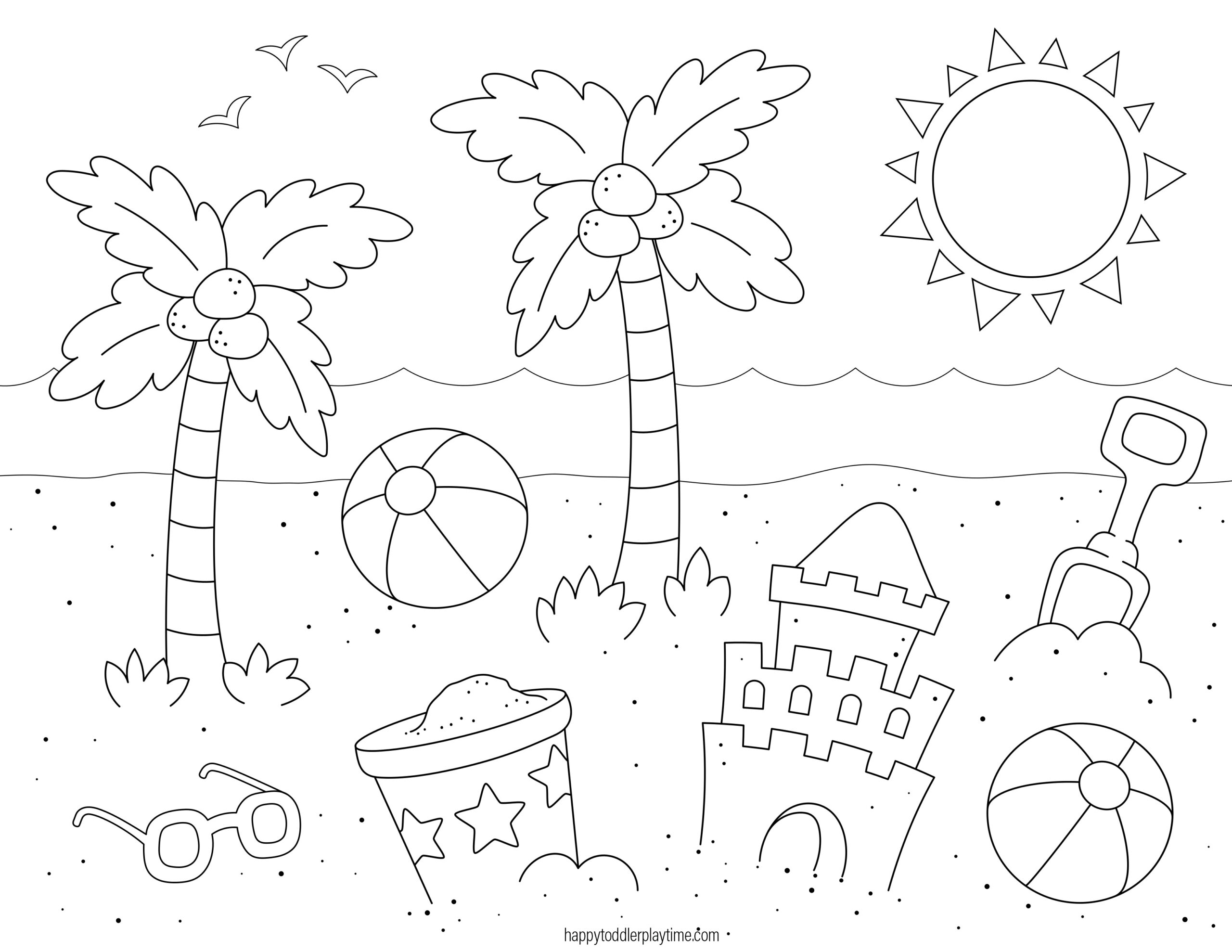 Free printable summer colouring pages for kids