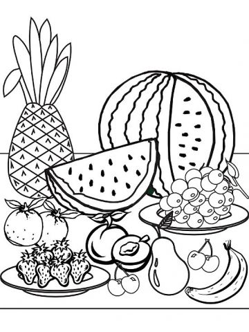 Big kids fruit coloring pages summer coloring pages kids printable coloring pages