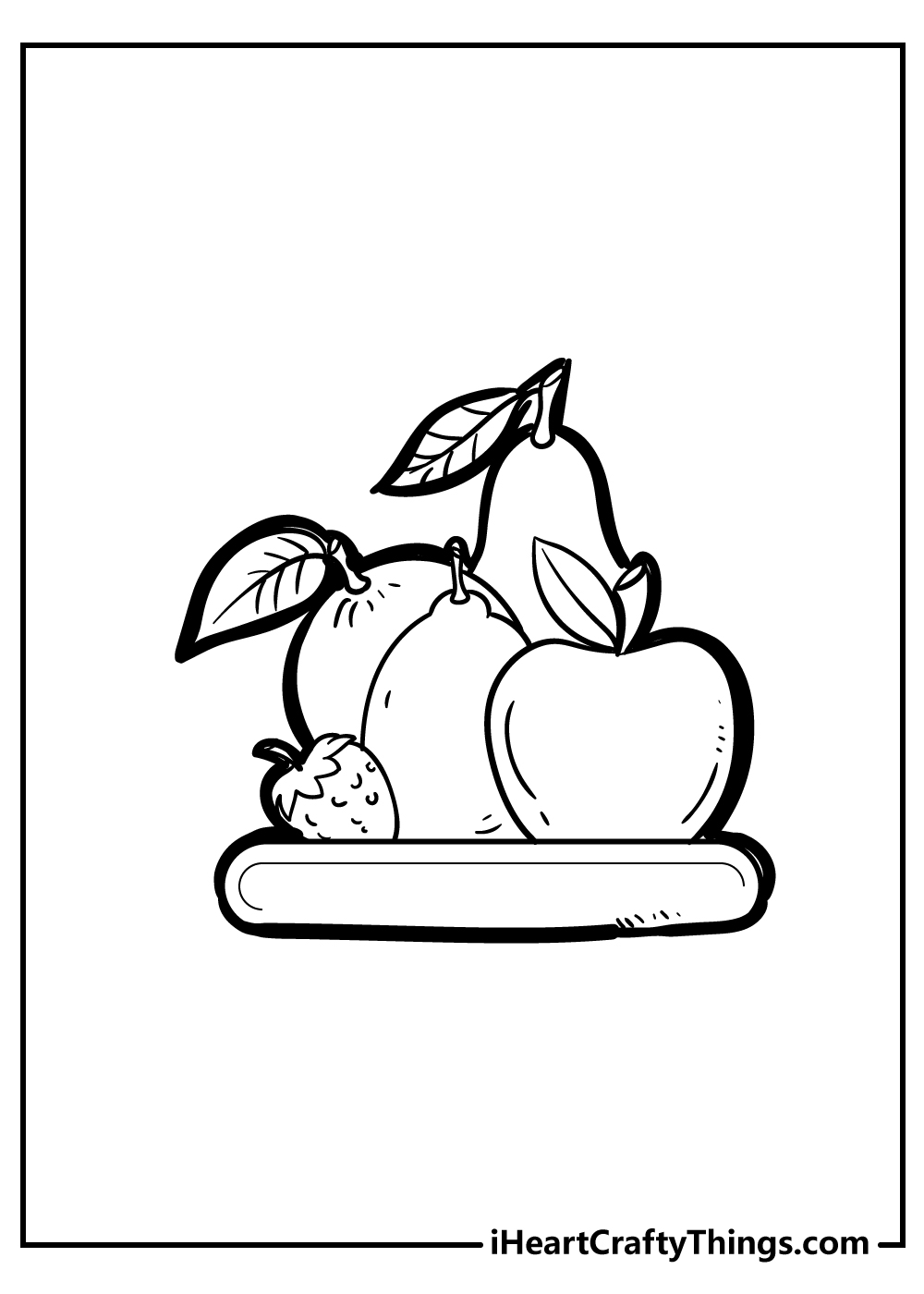 Fruit coloring pages free printables