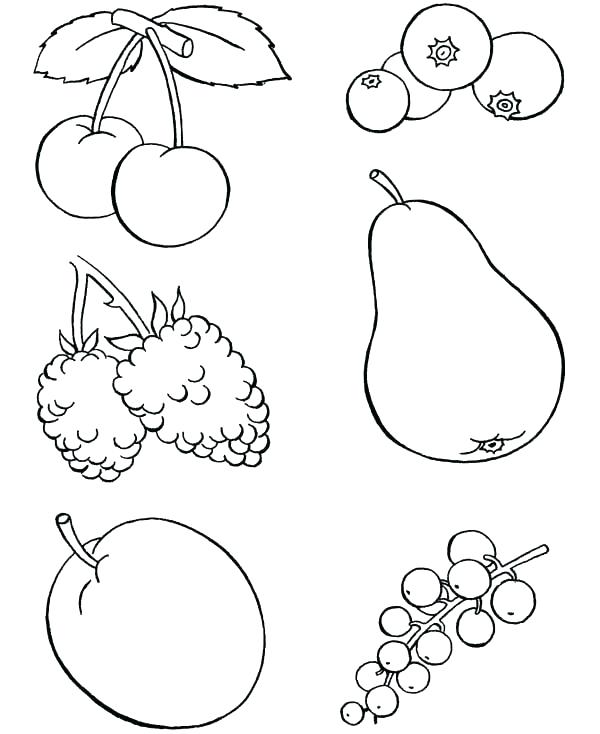 Free printable fruit coloring pages for kids