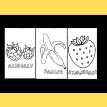 Summer fruits coloring pages