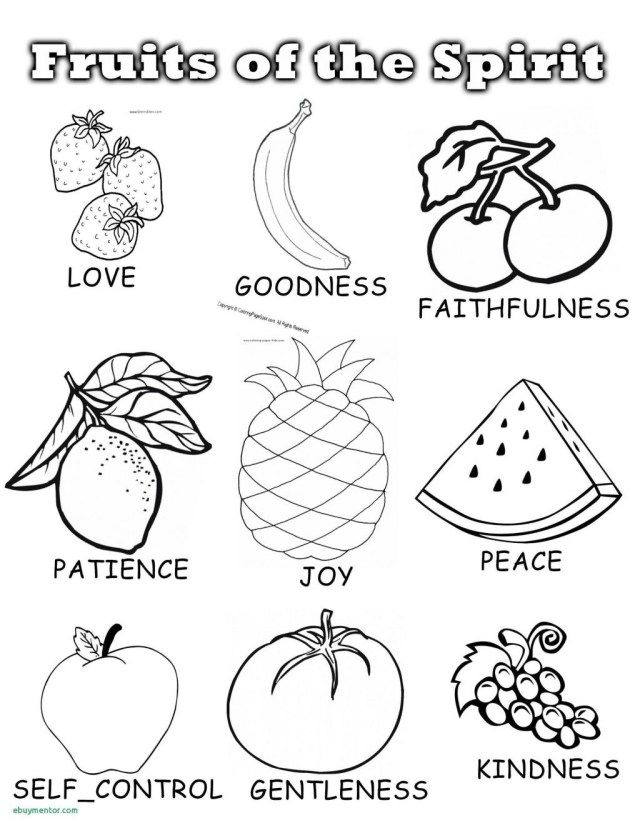 Amazing image of fruit coloring pages