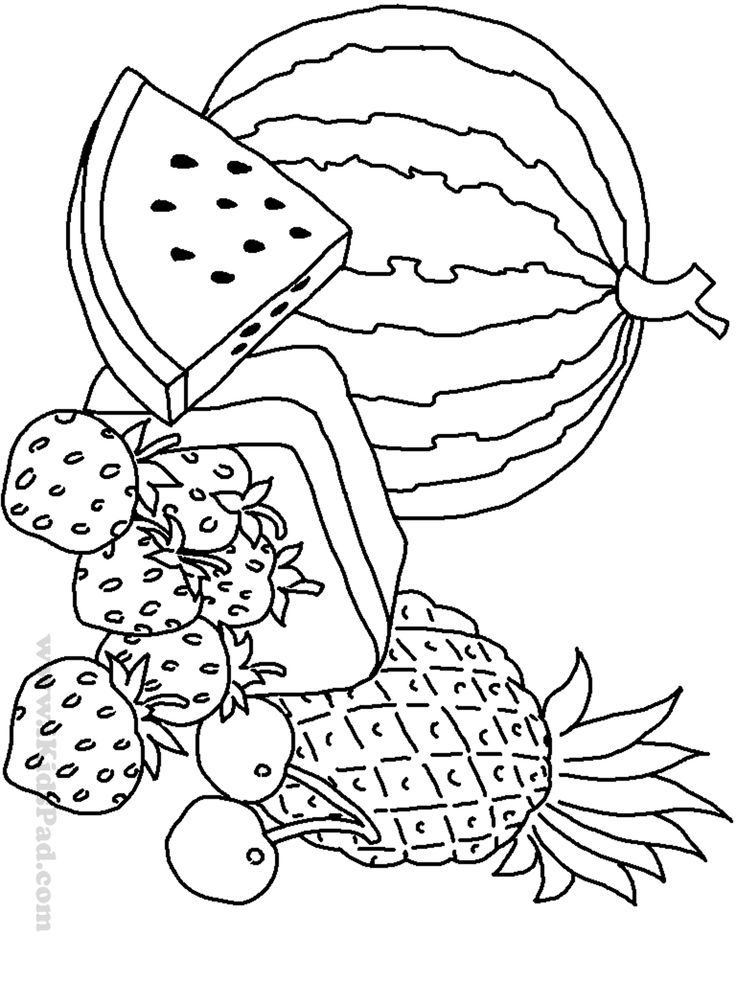 Fruit coloring pages fruits and vegetables pictures vegetable pictures