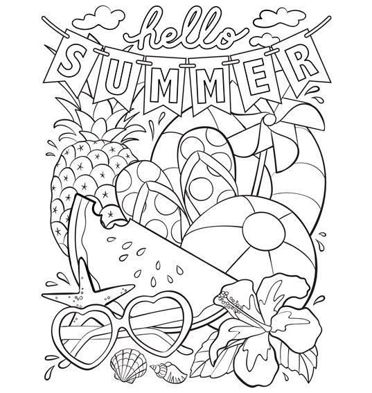 Summer coloring pages