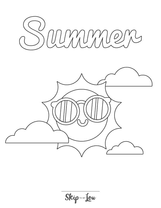 Free printable summer coloring page skip to my lou