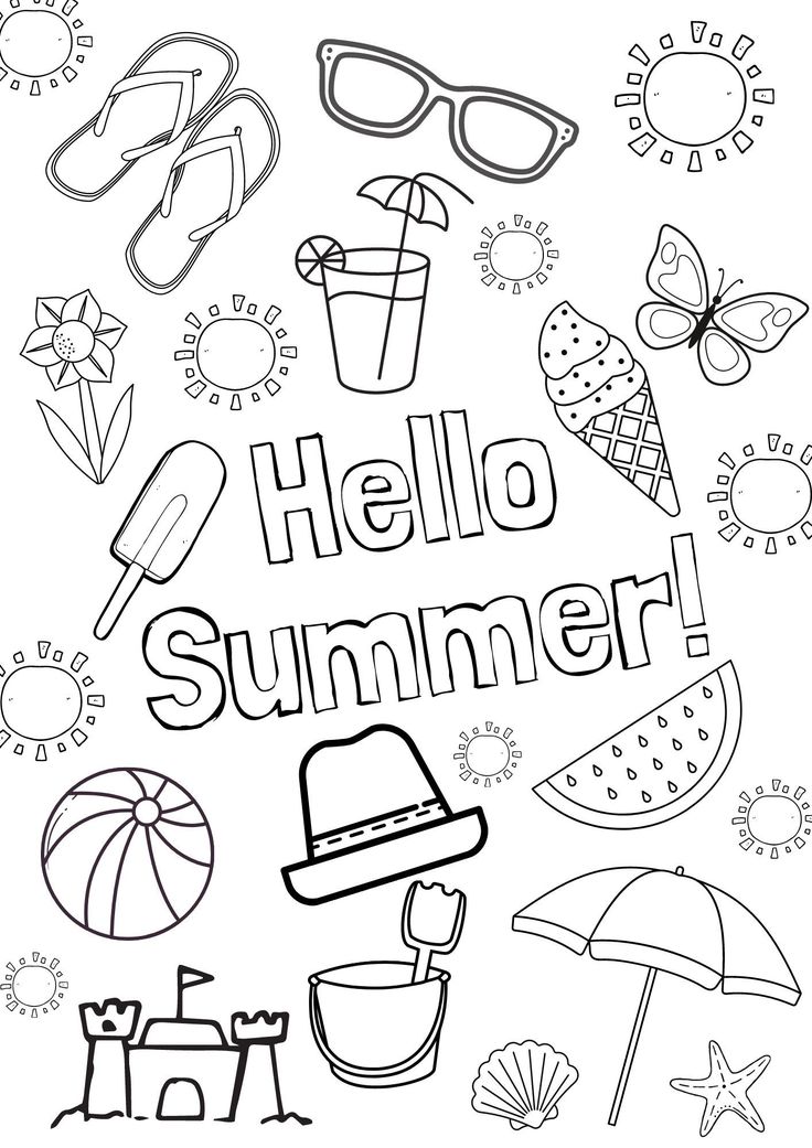 Free summer colouring pages printable colouring sheets summer fun things to do with kids in summer free printablâ coloriage coloriage vacances coloriage ãtã