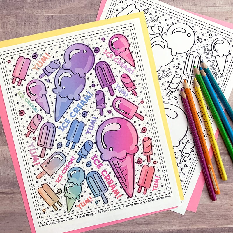 Summer coloring pages and printables