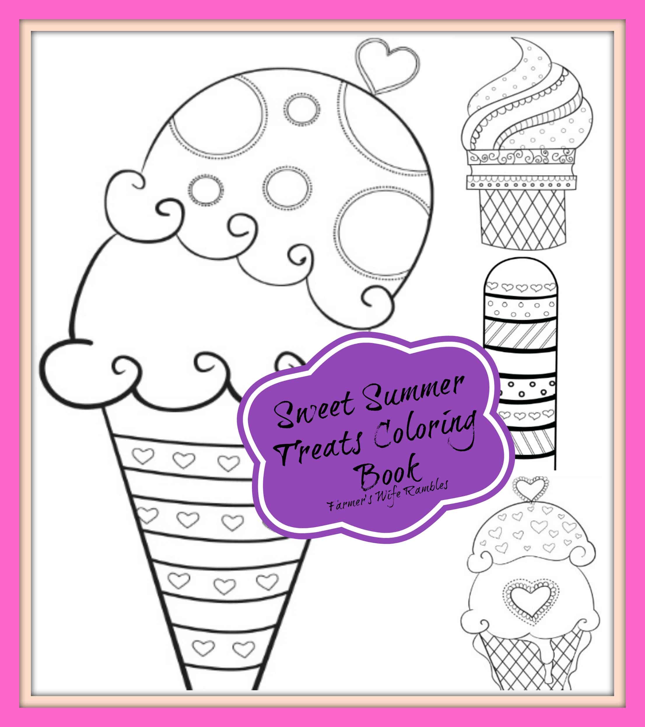 Sweet summer treats free summer fun coloring pages