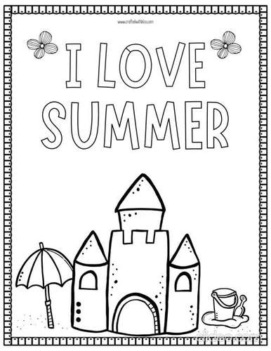 Summer coloring pages summer coloring printable coloring summer items summer