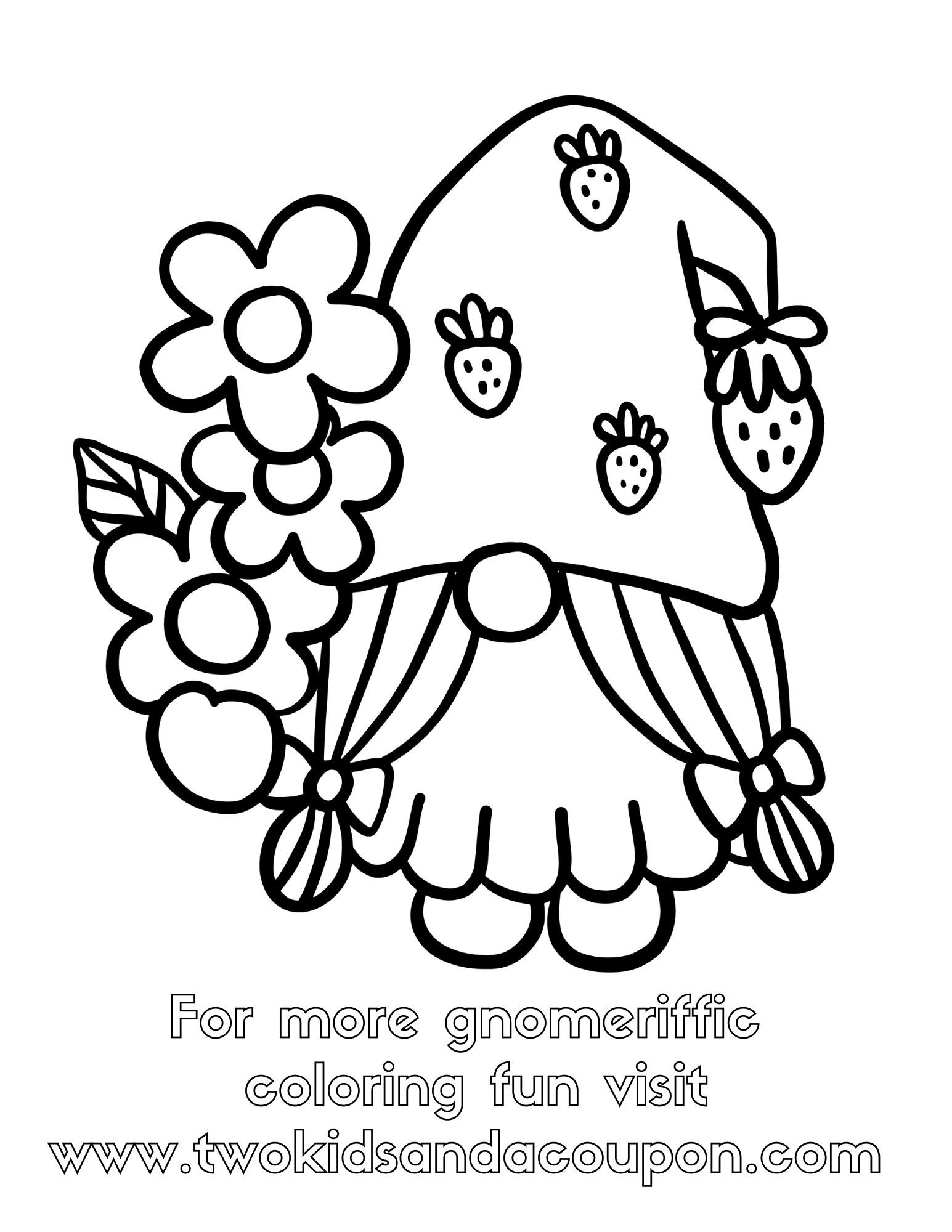 Celebrate warm weather with these fun summer gnomes coloring pages