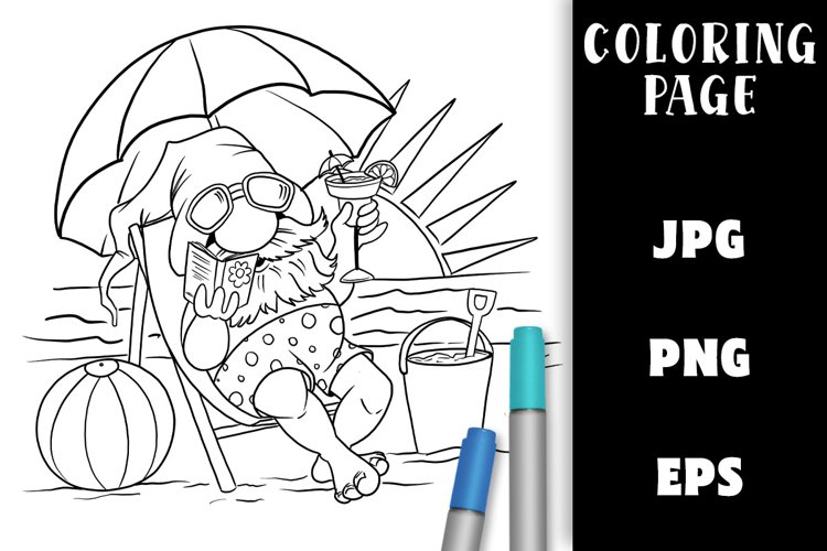 Gnome coloring page