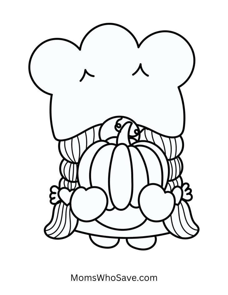 Cute gnomes coloring pages free printables