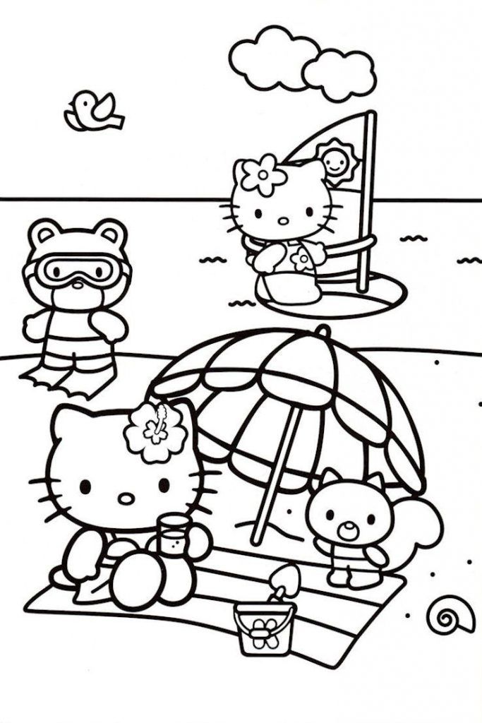 Beach coloring pages