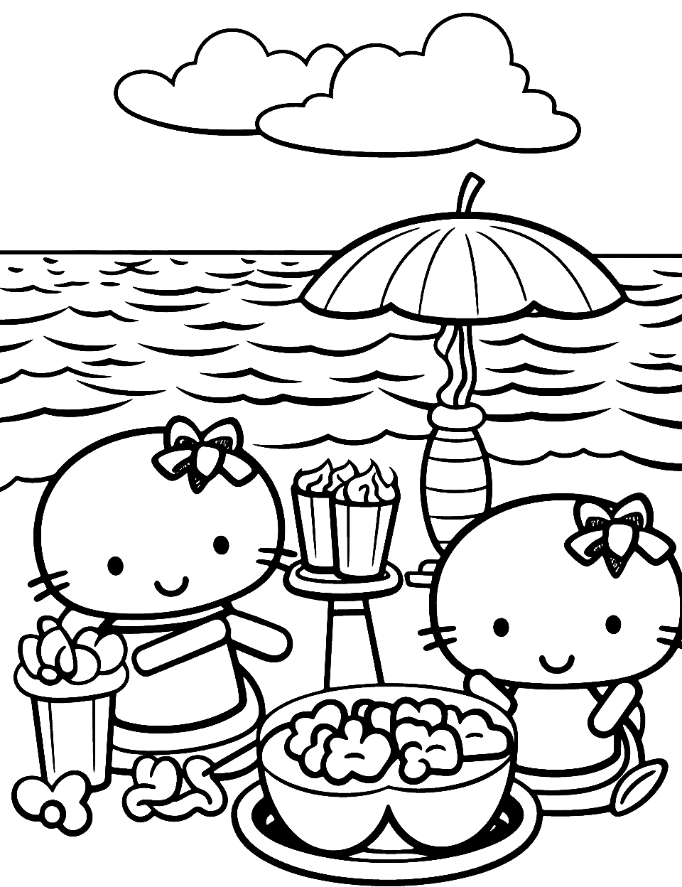 Summer coloring pages free printable sheets