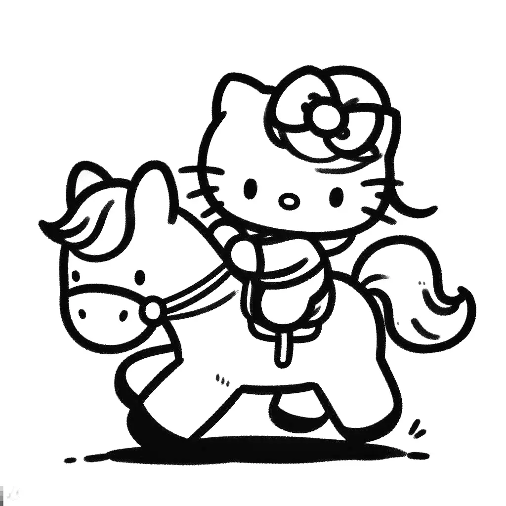 Hello kitty coloring page