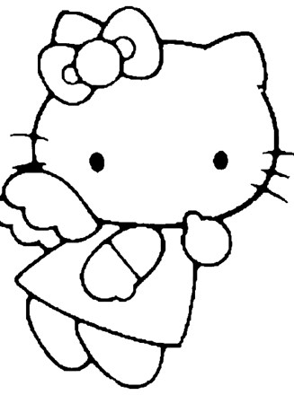 Hello kitty coloring page