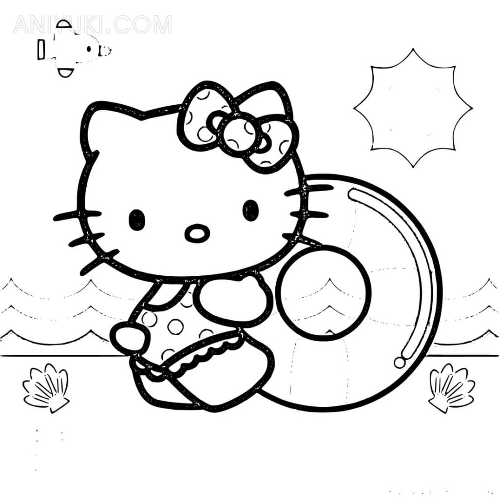 Hello kitty coloring pages