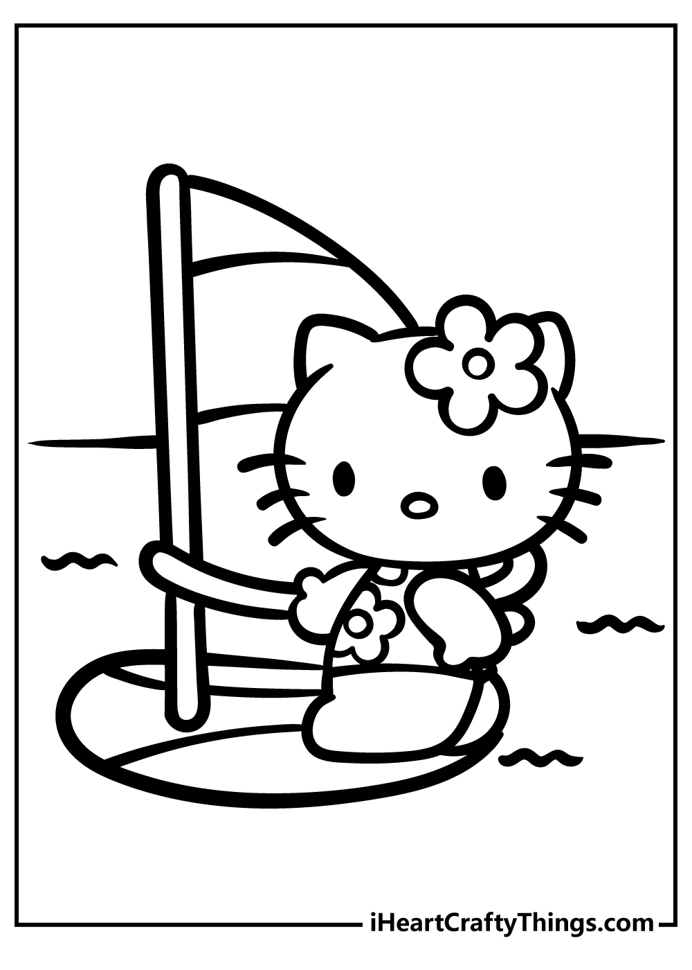 Hello kitty coloring pages free printables