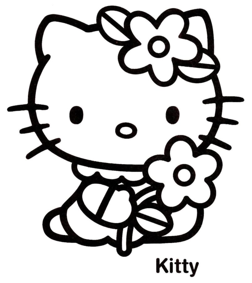 Hello kitty coloring pages