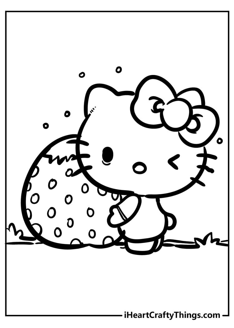 Hello kitty coloring pages free printables