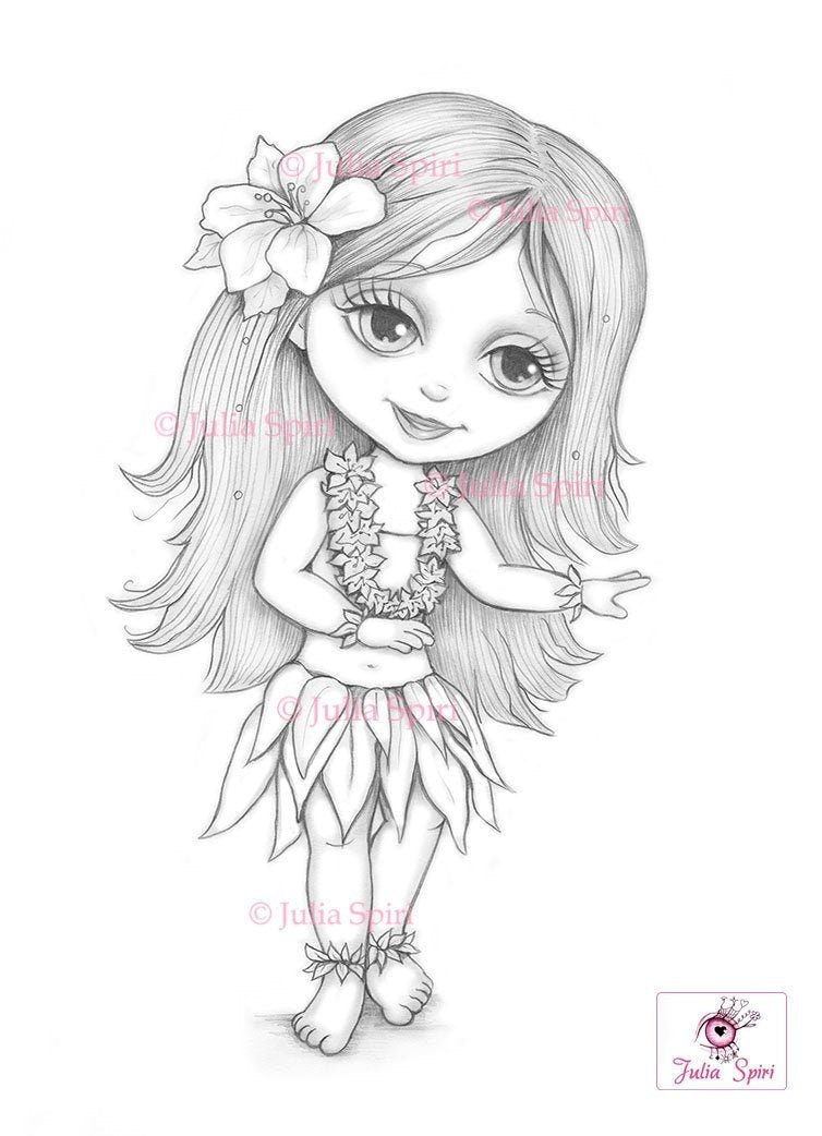 Summer coloring page digital stamp digi sea holiday dance beach â the art of julia spiri