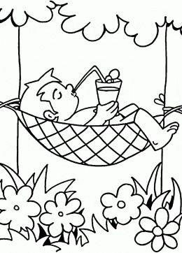 Vacation in summertime coloring page for kids seasons coloring pages printables free summer coloring pages summer coloring sheets holiday coloring book