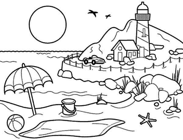 Coloring pages summertime holiday coloring page