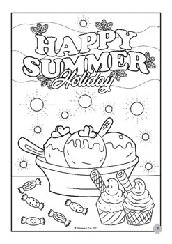 Summer holiday coloring pages by sekawan pro tpt