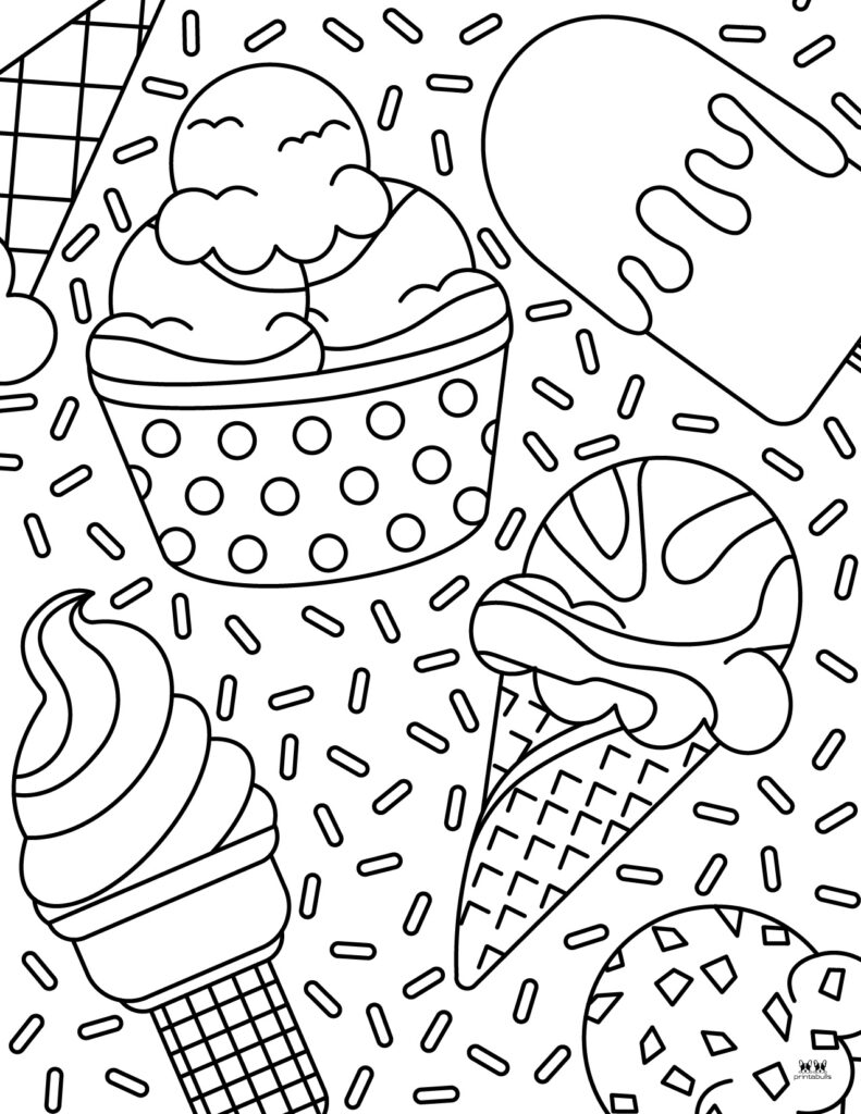 Ice cream coloring pages