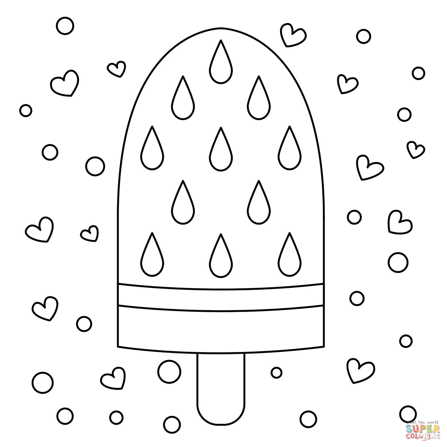 Summer ice cream coloring page free printable coloring pages