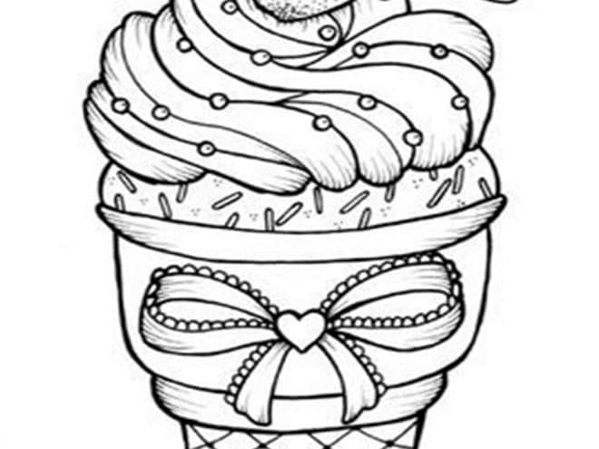 Free easy to print ice cream coloring pages