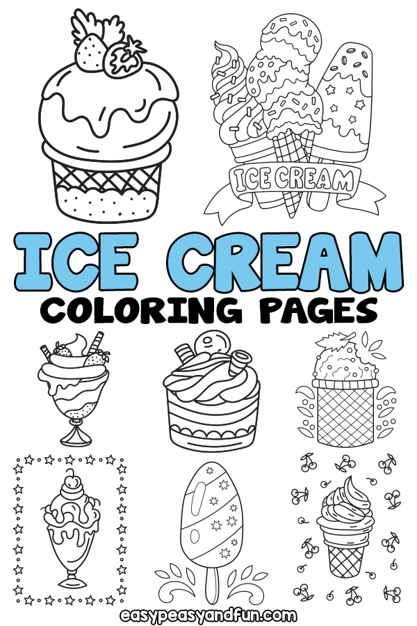 Printable ice cream coloring pages â sheets