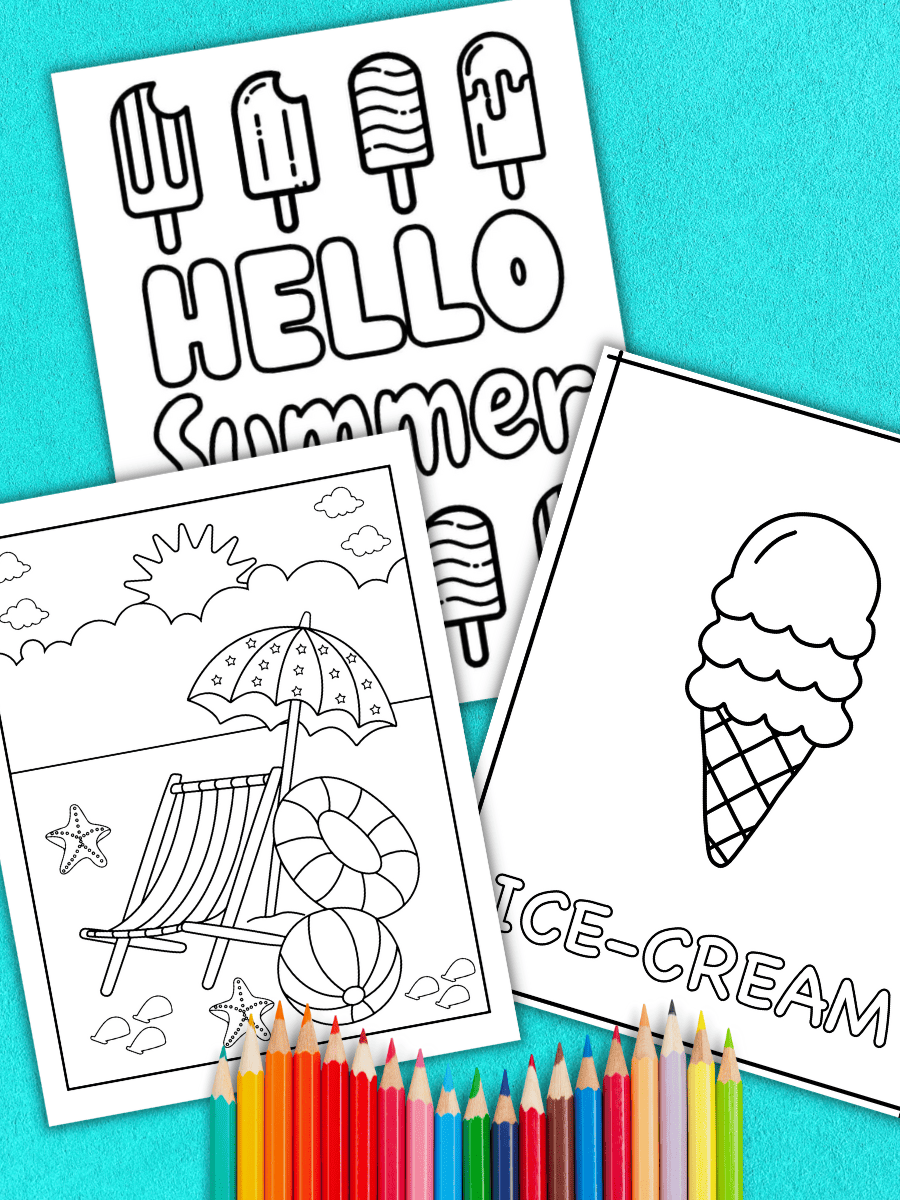 Free summer coloring pages updated