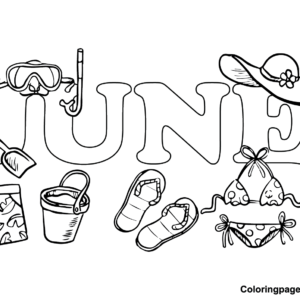 June coloring pages printable for free download