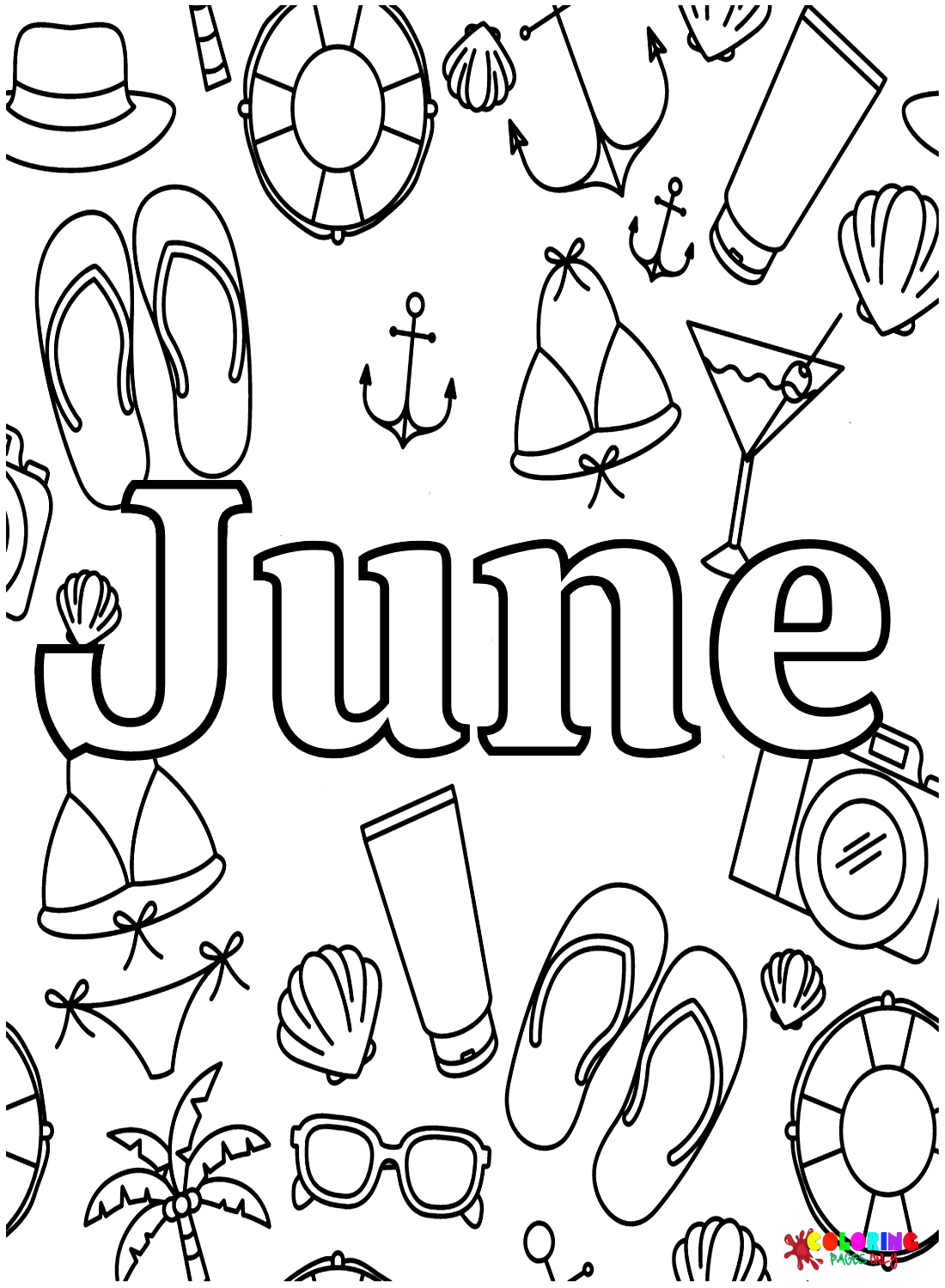 June coloring pages printable for free download