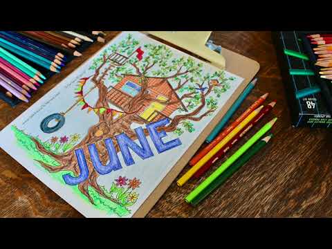 Lazy days of summer free june coloring page