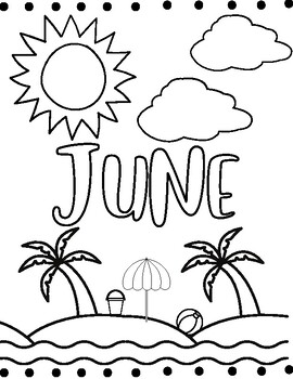 June coloring page tpt