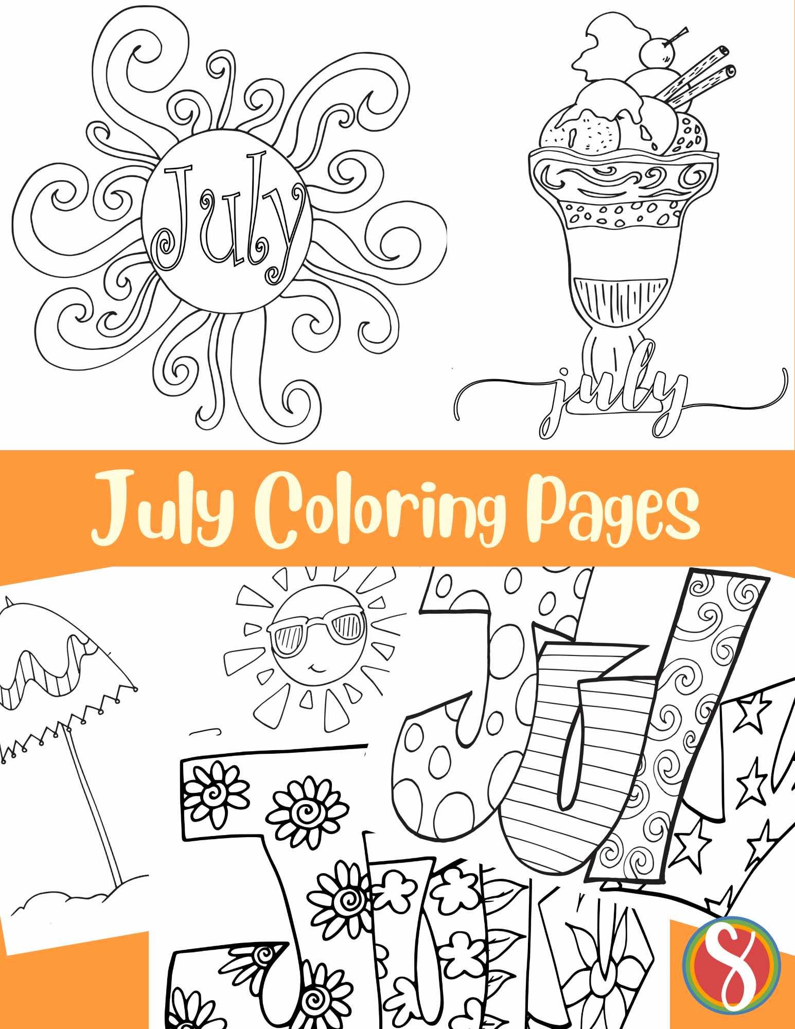 Free july coloring pages â stevie doodles