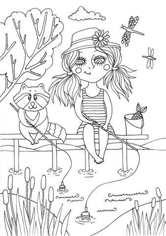 Peppy in june coloring page free printable coloring pages