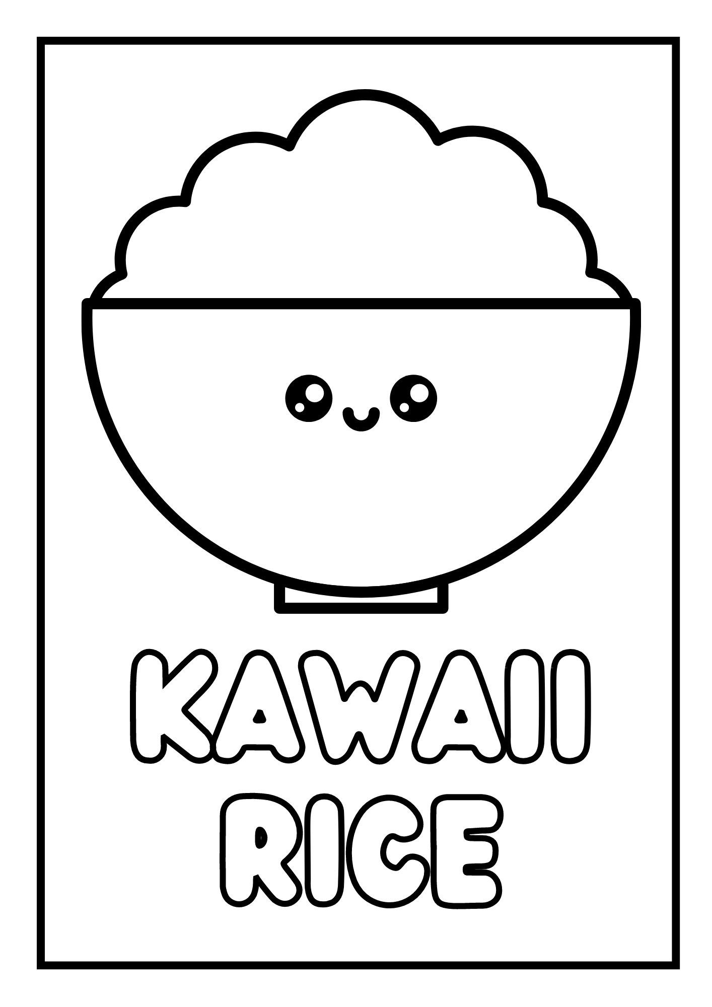 Cute kawaii food coloring pages for kids made by teachers