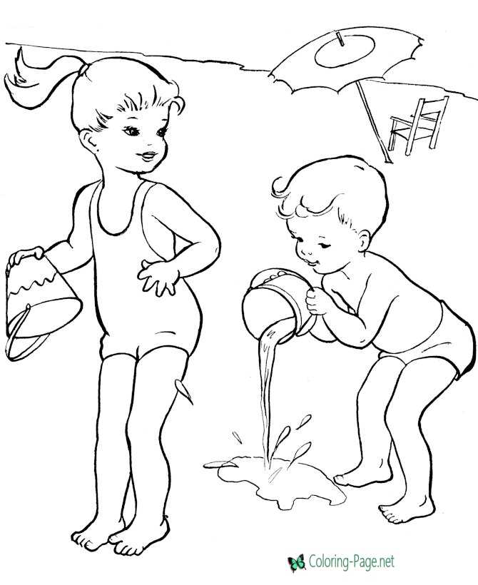 Summer coloring pages