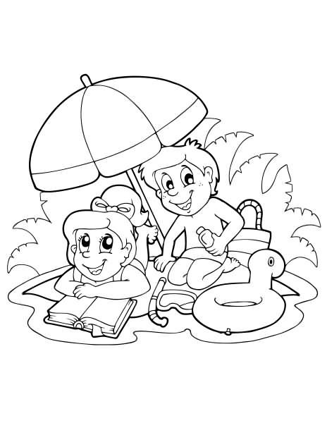 Summer coloring pages