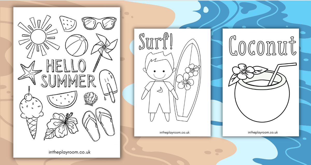 Free printable summer loring pages for kids