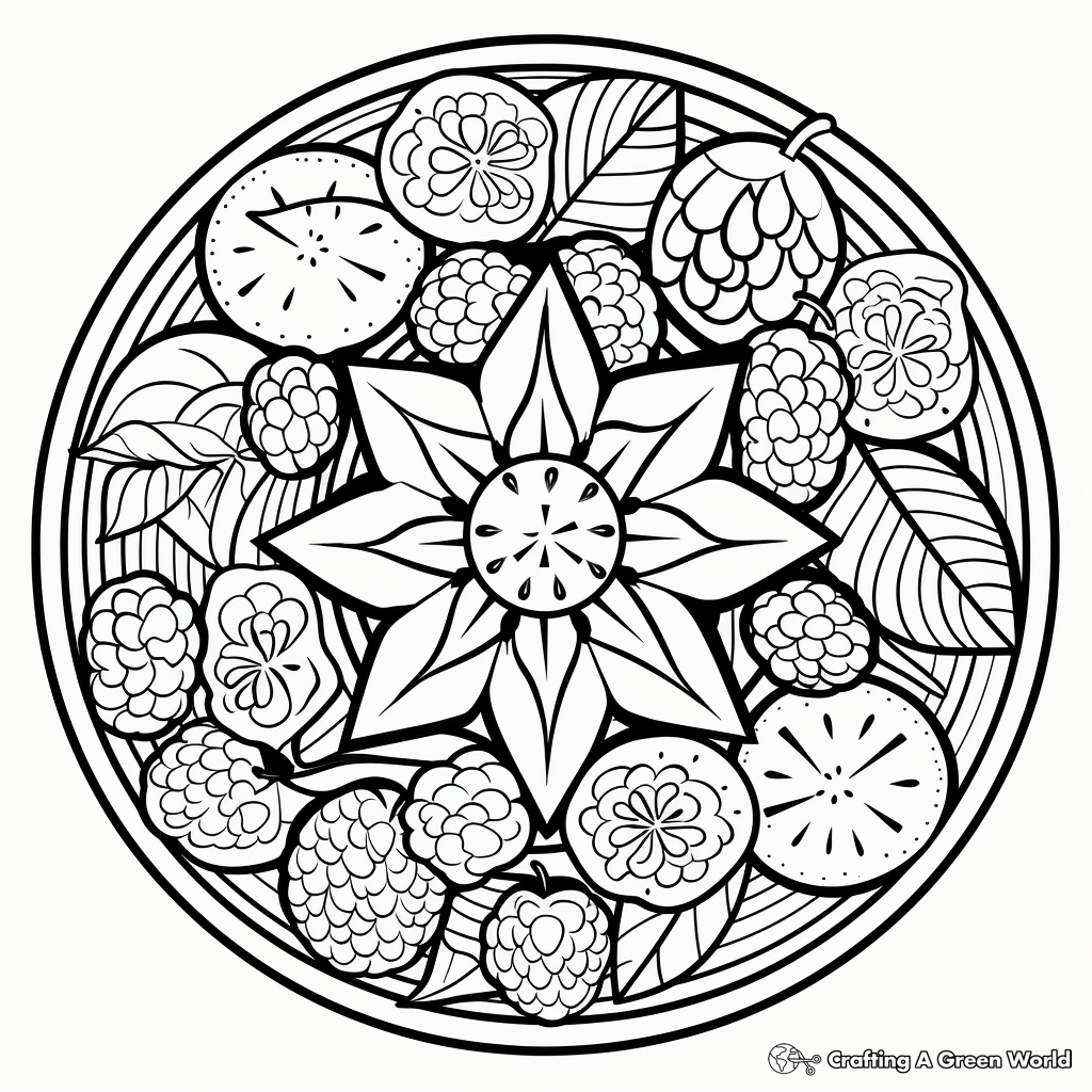 Summer mandala coloring pages