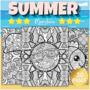 Summer mandala coloring pages