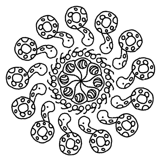 Coloring pages summers mandalas