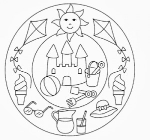 Summer mandala coloring page crafts and worksheets for preschooltoddler and kindergarten