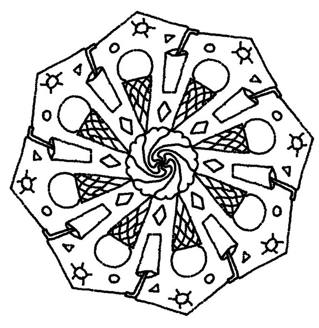 Coloring pages summers mandalas