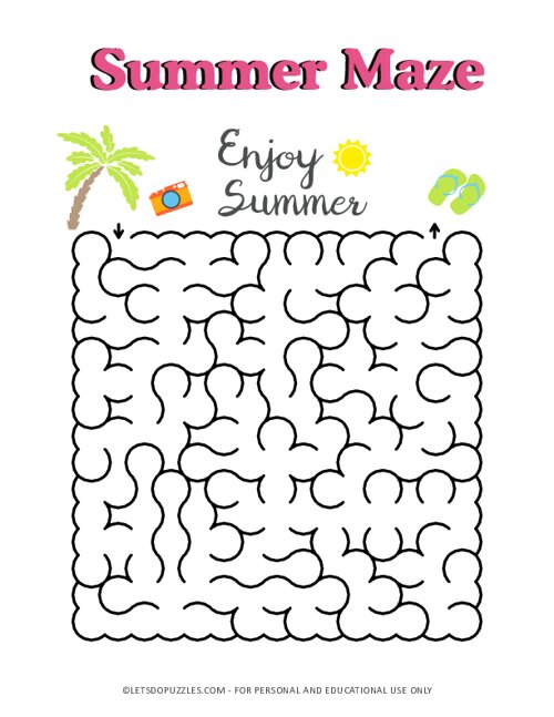 Summer mazes for kids